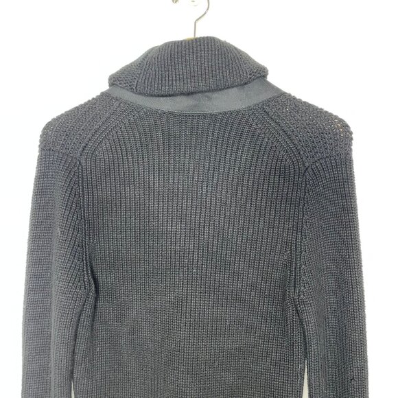 Banana Republic Men's Utility Shawl Neck Cardigan Knit Sweater Black XS Cotton - Picture 5 of 13